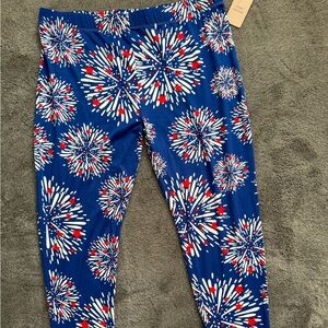 Ladies firework printed leggings